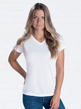 Women's V-Neck Sublimation Tee 1