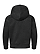 Youth Pullover Fleece Hoodie Black Leopard Ghosted Back View