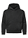 Youth Pullover Fleece Hoodie Black Leopard Ghosted Front View