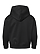 Youth Pullover Fleece Hoodie Black Ghosted Back View