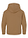 Youth Pullover Fleece Hoodie Coyote Brown Ghosted Back View