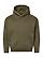 Youth Pullover Fleece Hoodie Military Green Ghosted Front View