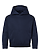 Youth Pullover Fleece Hoodie Navy Ghosted Front View