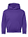 Youth Pullover Fleece Hoodie Purple Ghosted Front View