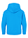 Youth Pullover Fleece Hoodie Turquoise Ghosted Back View