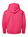 Youth Pullover Fleece Hoodie Vintage Hot Pink Ghosted Back View
