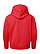 Youth Pullover Fleece Hoodie Vintage Red Ghosted Back View