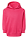 Toddler Pullover Fleece Hoodie Vintage Hot Pink Ghosted Front View