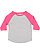 Toddler Baseball T-Shirt Vn Heather/Vn Hot Pink 1
