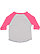 Toddler Baseball T-Shirt Vn Heather/Vn Hot Pink 1 Back