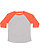 Toddler Baseball T-Shirt Vintage Heather/Vintage Orange 1
