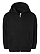 Toddler Full Zip Fleece Hoodie Black Ghosted Front View