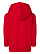 Toddler Full Zip Fleece Hoodie Red Ghosted Back View
