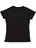 Women's V-Neck Jersey T-Shirt Black 1 Back