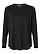 Women's Long Slv Jersey Shirt Black Ghosted Front View