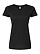Women's Fine Jersey T-Shirt Black Ghosted Front View
