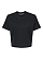 Women's Boxy Jersey T-Shirt Blended Black Ghosted Front View