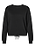 Women's Fleece Sweatshirt Black Ghosted Front View