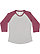 Women's Baseball Shirt Vintage Hthr/Vintage Burgundy 1