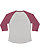 Women's Baseball Shirt Vintage Hthr/Vintage Burgundy 1 Back