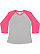 Women's Baseball Shirt Vn Heather/Vn Hot Pink 1