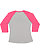 Women's Baseball Shirt Vn Heather/Vn Hot Pink 1 Back