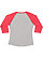Women's Baseball Shirt Vintage Heather/Vintage Red 1 Back