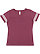 Womens V-Neck Football T-Shirt Vintage Burgundy/Blended White 1