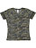 Womens V-Neck Football T-Shirt Vintage Camo/Vintage Smoke 1