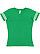 Womens V-Neck Football T-Shirt Vintage Green/Blended White 1