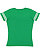 Womens V-Neck Football T-Shirt Vintage Green/Blended White 1 Back