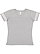 Womens V-Neck Football T-Shirt Vintage Heather/Blended White 1
