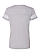 Womens V-Neck Football T-Shirt Vintage Heather/Blended White Ghosted Back View