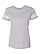 Womens V-Neck Football T-Shirt Vintage Heather/Blended White Ghosted Front View