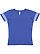 Womens V-Neck Football T-Shirt Vintage Royal/Blended White 1