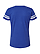 Womens V-Neck Football T-Shirt Vintage Royal/Blended White Ghosted Back View