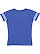 Womens V-Neck Football T-Shirt Vintage Royal/Blended White 1 Back