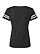 Womens V-Neck Football T-Shirt Vintage Smoke/Blended White Ghosted Back View