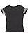 Womens V-Neck Football T-Shirt Vintage Smoke/Blended White 1 Back