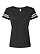 Womens V-Neck Football T-Shirt Vintage Smoke/Blended White Ghosted Front View
