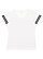 Womens V-Neck Football T-Shirt White/Black 1
