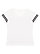 Womens V-Neck Football T-Shirt White/Black 1 Back