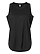 Women's Fine Jersey Tank Top Black Ghosted Front View