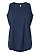 Women's Fine Jersey Tank Top Denim Ghosted Front View