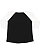 LADIES CURVY BASEBALL TEE Black/White 1 Back