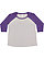 LADIES CURVY BASEBALL TEE Vintage Heather/Vintage Purple 1