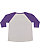 LADIES CURVY BASEBALL TEE Vintage Heather/Vintage Purple 1 Back