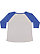 LADIES CURVY BASEBALL TEE Vintage Heather/Vintage Royal 1 Back