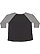 LADIES CURVY BASEBALL TEE Vintage Smoke/Granite Heather 1 Back