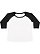 LADIES CURVY BASEBALL TEE White/Black 1